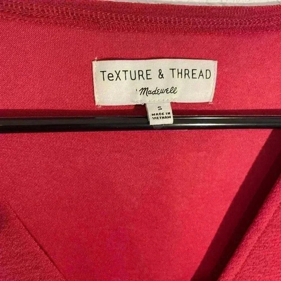 Madewell Texture and Thread Crepe Wrap Top in Crimson Womens Size Small - Picture 5 of 10